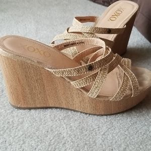 XOXO Strappy Platform Wedge
